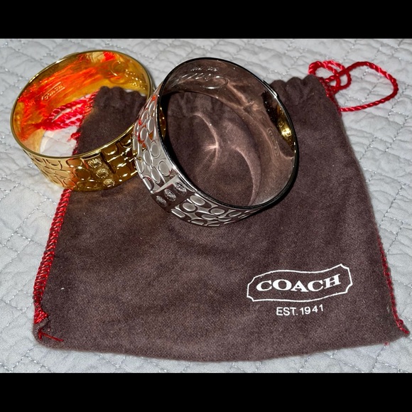 Coach gold or silver signature bangle bracelet - Picture 2 of 3